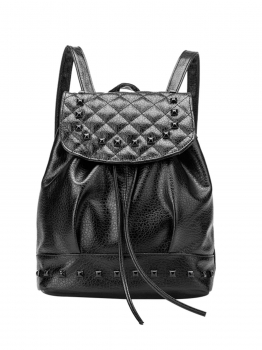 

Synthetic Leather Rivet Decor Solid Backpacks, Multicolor