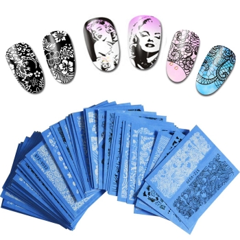 

48 styles Nail Art Water Transfers 3D Stickers Patterns Stickers