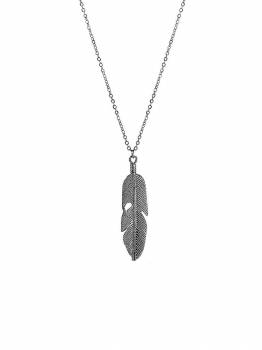 

Feather Pattern Pendant Charm Necklace Jewelry Fashion, Multicolor