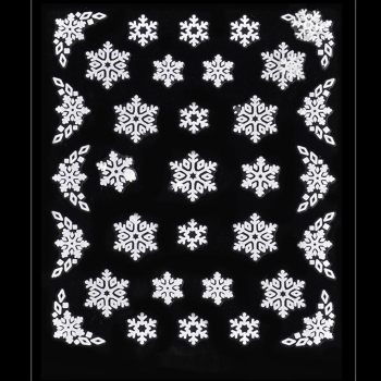 

Christmas Snowflakes Design 3D Nail Art Stickers Decals 6 Sheet