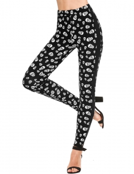 

Skull Casual Slim High Waist High Stretch Leggings, Multicolor