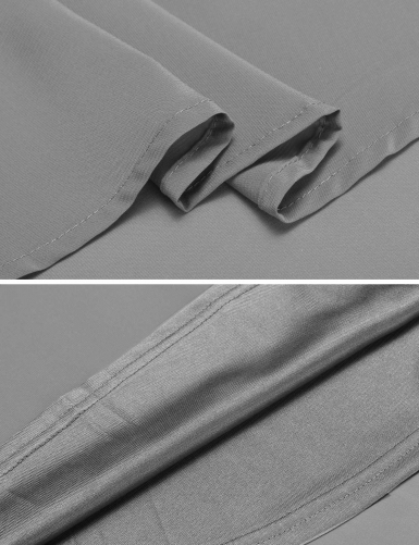 gray sleeveless solid belted cocktail belted party dress