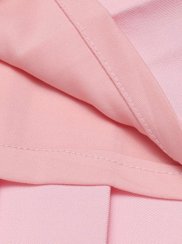 pink medium waist mini pleated tennis sports skirt with lining