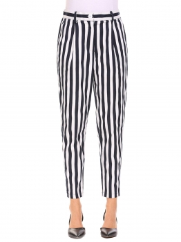 

Women Casual Striped Contrast Color Long Business Harem Pants, Multicolor