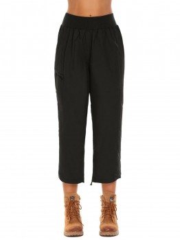 

Black Women Solid Loose Hem Drawstring Side Ruched Sport Pants Trousers With Pocket, Multicolor