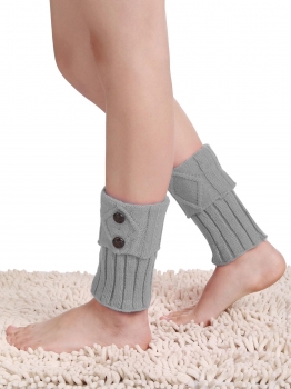 

Short Textured Leg Warmer Crochet Knit Boot Topper Cuff Socks, Multicolor