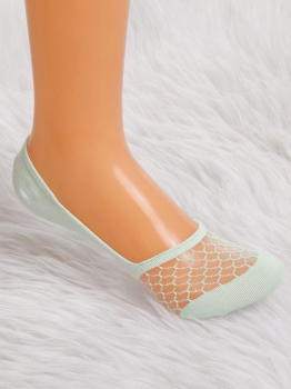 

5 Pairs Mesh Patchwork No Show Non Slip Casual Invisible Boat Liner Socks, Multi-color