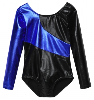 

Arshiner Blue New Kids Girls Long Sleeve Gymnastic Elastic Contrast Color Patchwork Leotard Dancewear Fitness & Exercise Outerwear, Multicolor