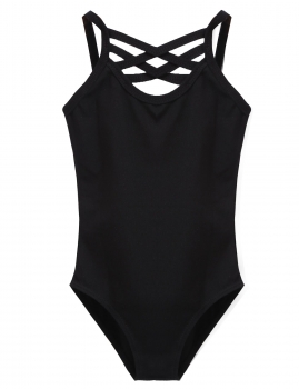

Girl Gym Dance Spaghetti Strap Solid Leotard, Multicolor