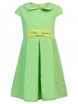 

Kids Girl's Wear A Line Short Sleeve Vintage Style Peter Pan Collar Dress, Multicolor