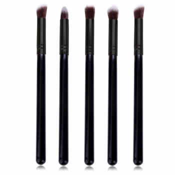 

Black Makeup Eye Shadow Foundation Wood Brush Set, Multicolor