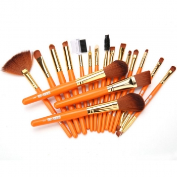 

Orange Makeup Set Powder Foundation Eyeshadow Eyeliner 19pcs Brushes, Multicolor