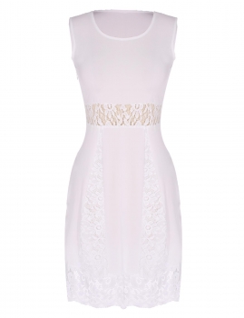 

Sleeveless Sundress Lace Patchwork Slim Going Out Dress, Multicolor