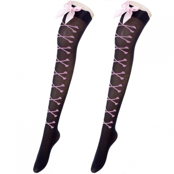 

Cute Bowknots Thigh Highs Stocking, Multicolor