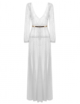 

Plunging Neck Sequined Maxi Dress, Multicolor