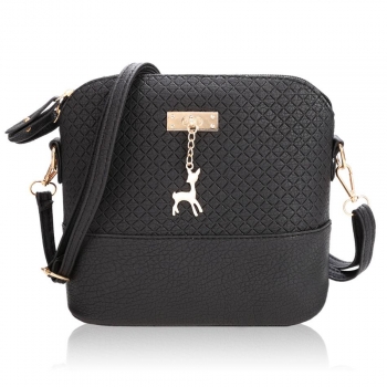 

Solid Shell Type Zipper Shoulder Bag, Multicolor