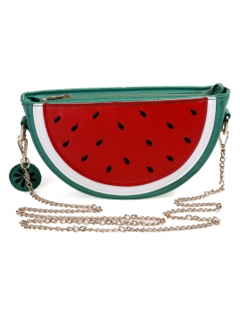 

Watermelon Pattern Metal Chain Small Cross-Body Bags, Multicolor