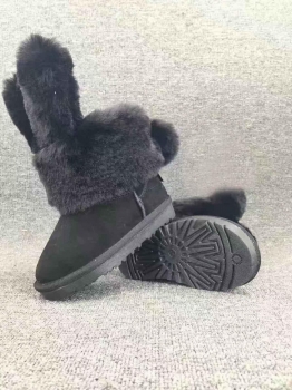 

Black Children Suede Snow Boots Ankle Length, Multicolor