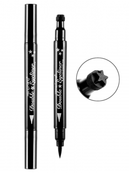 

1PC Black Double Headed Waterproof Makeup Eyeliner Stamp Ink Long Lasting, Multicolor