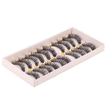 

10 Pairs Handmade False Eyelashes Natural Long Black Eye Lashes Makeup