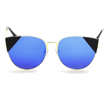 

Blue Stylish Gold Frame Sunglasses, Multicolor
