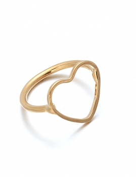 

Fine Cut Out Heart Shape Teardrop Ring, Gold