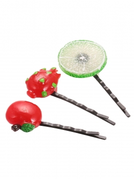 

Cute Little Girls Hairpins Fruit Bobby Pin Hair Clips Accessory