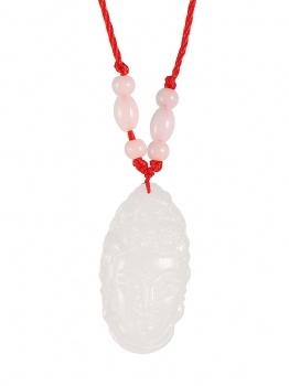 

Buddha Artificial Jade Pendant Necklace Rope Chain