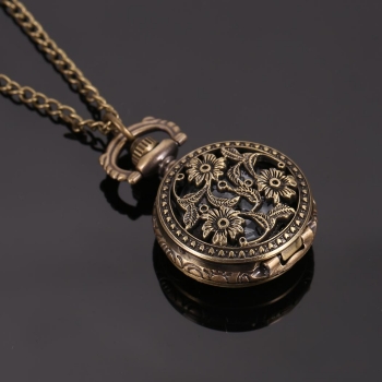 

Round Quartz Half Hunter Vintage Style Sweater Chain Pocket Watch