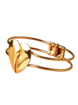 

Women Elegant Trendy Bangle Sweet Heat Shape Charm Bracelet Fashion Jewelry
