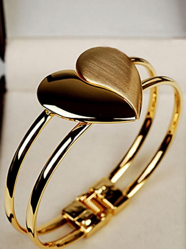 trendy bangle sweet heat shape charm bracelet fashion jewelry