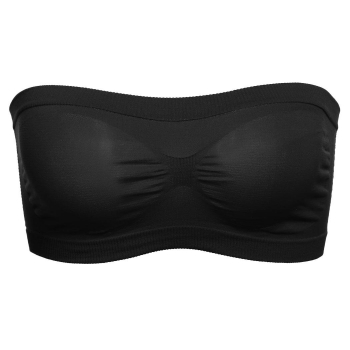 

Breathable Stretch Solid Cropped Tube Top Bra Bandeau, Multicolor