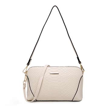 

Stylish Zipper Closure Small Shell Crossbody Bag, Apricot