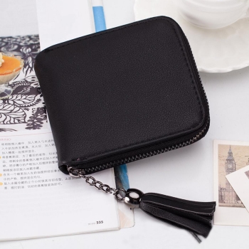 

Women Girls Lady PU Pattern Tassel Money Bag Wallet, Multicolor