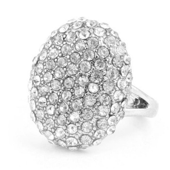 

New Women Fashion Casual Artificial Diamond Round Shape Jewelry Charm Wedding Ring, Multicolor