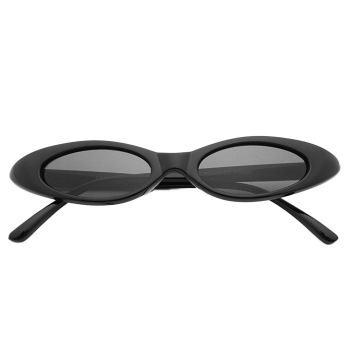 

Black Hot Fashion Unique Design Women Small Oval Frame UV Protection Sunglasses, Multicolor