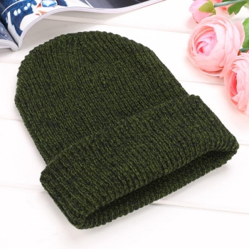 

Wool Blend Knit Unisex Beanie Oversize Ski Hat, Multicolor